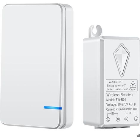 Kit interrupteur sans fil 230V - PZCC - PZCC - Étanche IP66 - Portée 500m ext/100m int - 1000W (1/4)