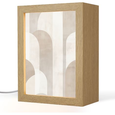 TABLE LAMP Abstract arches - Modern - Beige 15x20 cm
