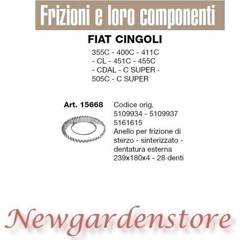 Anello frizione sterzo 15668 28denti trattore FIAT CINGOLI 355C 400 411 451 455