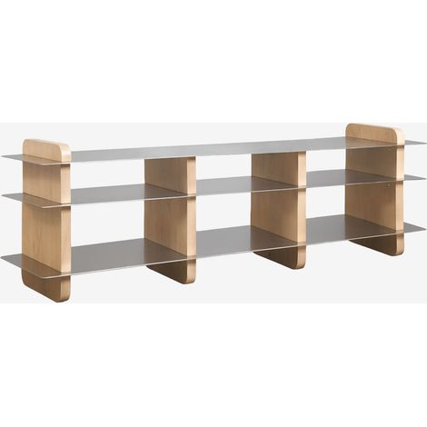 Mueble TV 180x40 cm en madera de mango y acero Tokyo SKLUM (1/5)