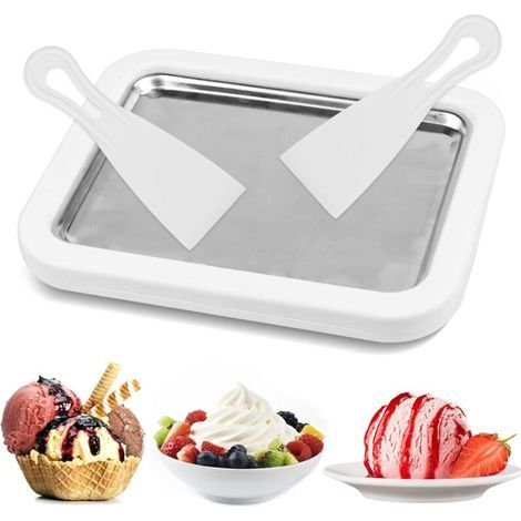 Gelatiera multifunzione 2 in 1 per gelato, sorbetto, yogurt e gelato artigianale, con spatole integrate. (1/4)