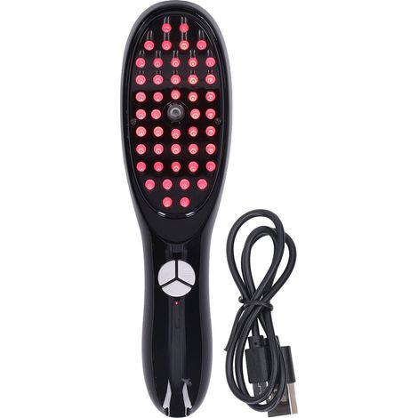 Peigne de massage vibrant à spray, brosse de massage électrique pour le cuir chevelu, peigne grattoir avec lumière colorée (1/5)