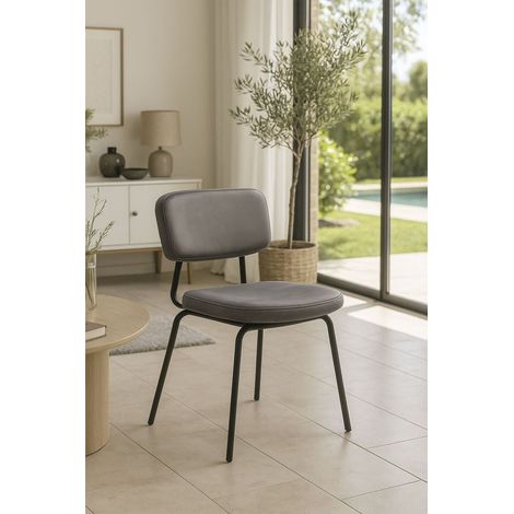 Sillas Comedor - Silla Liora Terciopelo - Gris oscuro (1/5)