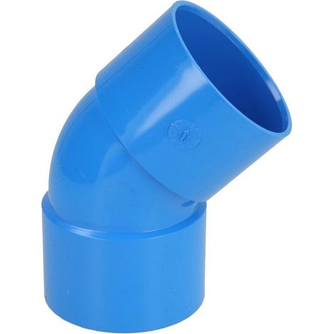 Coude de tuyau d'aspiration PVC Sanclean 45° intérieur/extérieur