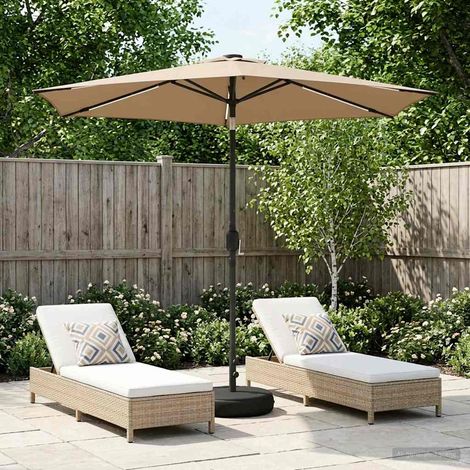 Parasol de jardín con luces LED y base 270 x 270 cm Poliéster