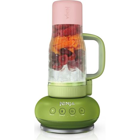 Ninja BlendBoss DB351UKGN - Frullatore personale con bicchiere da viaggio rimovibile, 3 modalità preimpostate automaticamente, anguria Bubblegum