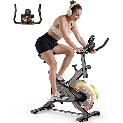 Heimtrainer - KZYNTH - Leiser Spinning-Bike - Einstellbarer Widerstand - 10 kg Schwungmasse - LED-Display (1/5)