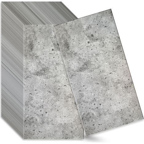 Verdico Panneaux muraux 3D Polystyrène - Gris - 100x50 Cm - 32 pièces - Béton architectonique - 16 m2