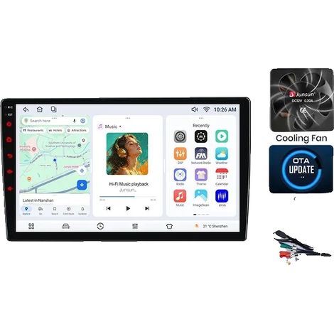 Autoradio, dimensioni del display, connettività wireless, compatibile con Ford New Transit 2009-2019, V7 (6GB 128GB) (1/2)