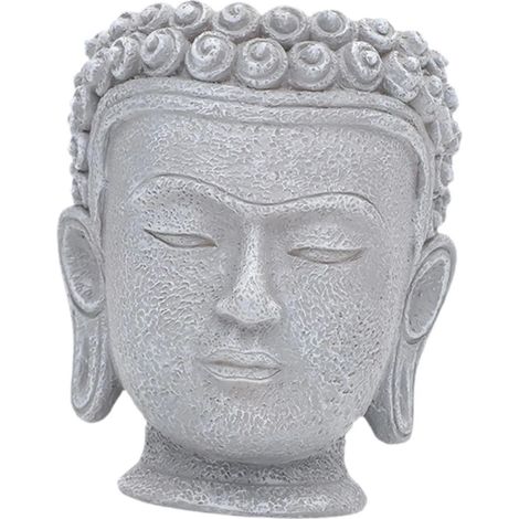 Pot de fleurs en forme de tête de Bouddha (1/5)