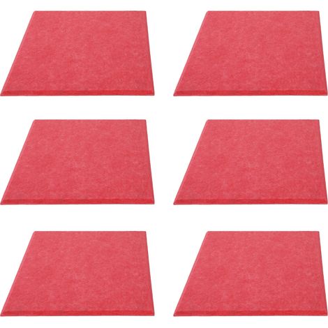 6-teiliges, verdicktes Akustikpaneel, Nachhallreduzierung, Schalldämmung, absorbierender Schaumstoff, Rosa (1/5)