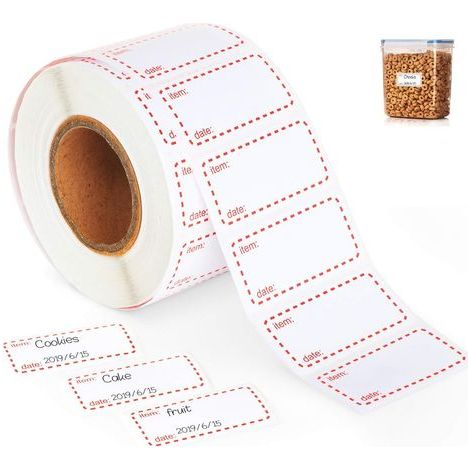 5002 etichette per congelatore in rotolo, 50 x 25 mm, adesivi autoadesivi per alimenti da congelare, etichette adesive rimovibili per la casa o il ristorante (1/5)
