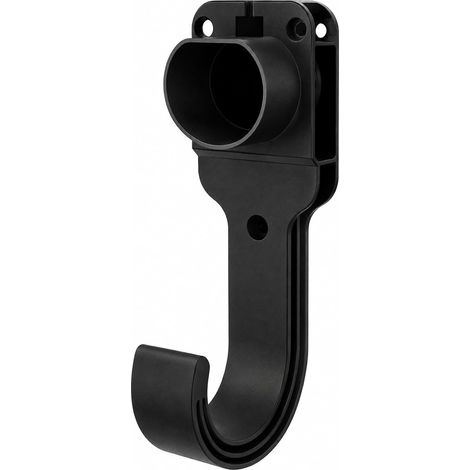 Type 2 EV Cable Holder Wall Mount EV Charger Holder Cable Tidy Weatherproof Fits Tesla BMW Audi VW Kia Hyundai Indoor Outdoor Garage Black UK Plug (1/5)