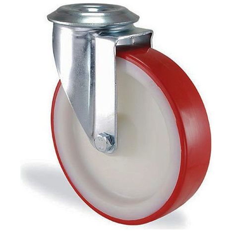 Roulette à oeil pivotante polyuréthane diamètre 150mm charge 400kg