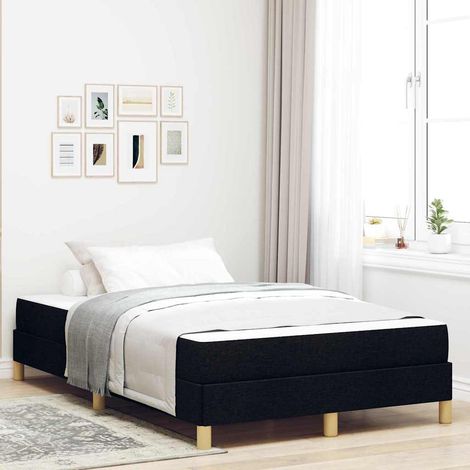 Boxspringbett mit Matratze Schwarz 120 x 200 cm Stoff
