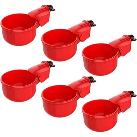 Abreuvoir Automatique pour Volaille Mangeoire et Tasse d'Eau pour Poules Lot de 6 Pièces (1/4)