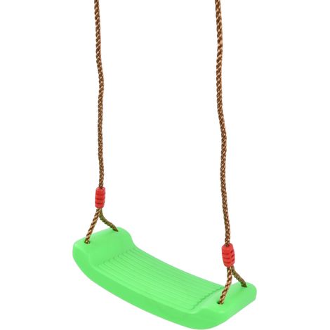 Balançoire à siège verte 44 x 16,5 cm / 17,3 x 6,5 pouces - Accessoire de jeu pour enfants, intérieur et extérieur (1/5)