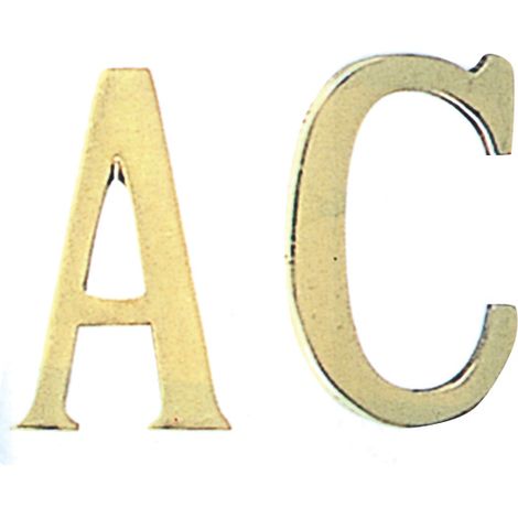 Lettera D in Ottone 75 mm 10 Pezzi