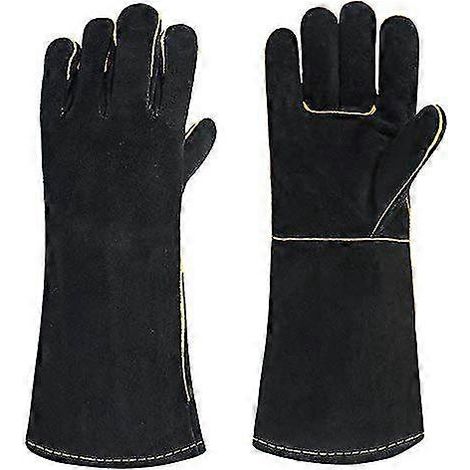 Shxx 932, Gants de forgeage/soudage à l'électrode en cuir, résistants à la chaleur et au feu, gants pour four/grill/cheminée/manique/machine à souder TIG/grill/gant A919-303 (1/5)