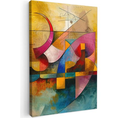 TABLEAU SUR TOILE Art - Abstrait - Moderne Tableau Chambre Adulte 90x140 cm