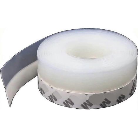 Bande d'étanchéité en silicone, ruban d'étanchéité en silicone, joint d'étanchéité en silicone, joint d'étanchéité pour porte 4 m x 35 mm (1/4)