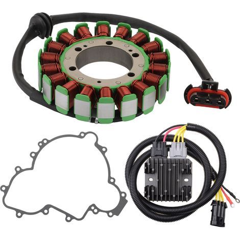 Multi-function magneto repair kit for Polaris RZR 900/ACE 570 SP/RZR XP 1000 off-road vehicles (3 pieces): stator coil, paper gasket and rectifier. (1/4)