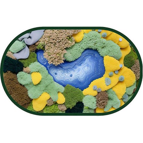 Bedruckte Fußmatte aus Faserstoff, Badezimmerdekoration 60 x 90 cm (siehe Foto) (1/5)