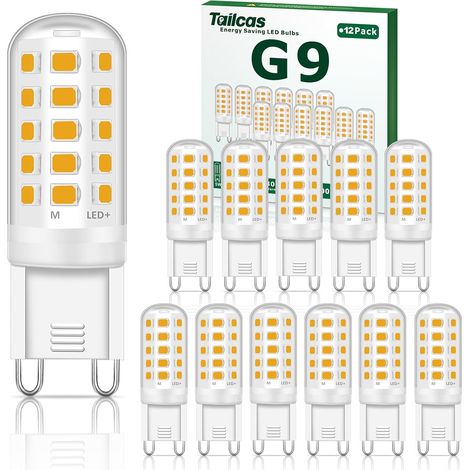 Ampoule LED G9 5W, 6000K 500LM Blanc Chaud, Équiv 50W, Lot de 12  CRI 85, Non Dimmable, Base en Céramique, Sans Scintillement AC/DC 220-240V pour Chambre, Salon, Cuisine, Jardin (1/5)