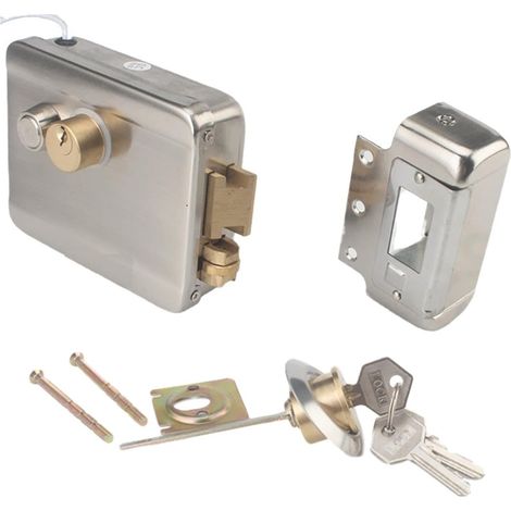 Verrouillage de Commande électrique Verrouillage de Porte magnétique électronique for 1 2V DC Système de contrôle d'accès Système de Porte d'interphone vidéo vidéo(A Left Open 1) (1/5)