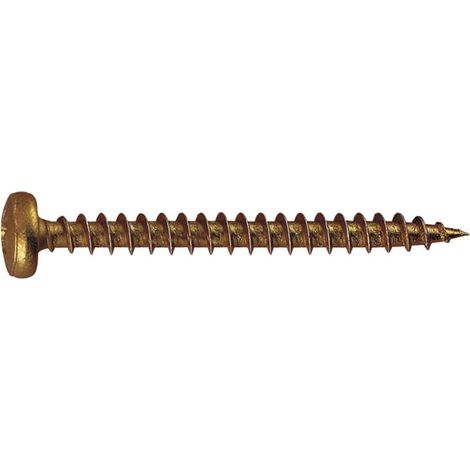 [CP TR-PO] Tirafondo de cabeza alomada, bicromatado. Huella PZ. Tirafondo de cabeza alomada, bicromatado. Huella Pz  4,5 x 16