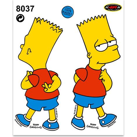 Adesivi Stickers Medi Bart 13,5 x 16 cm (1/4)
