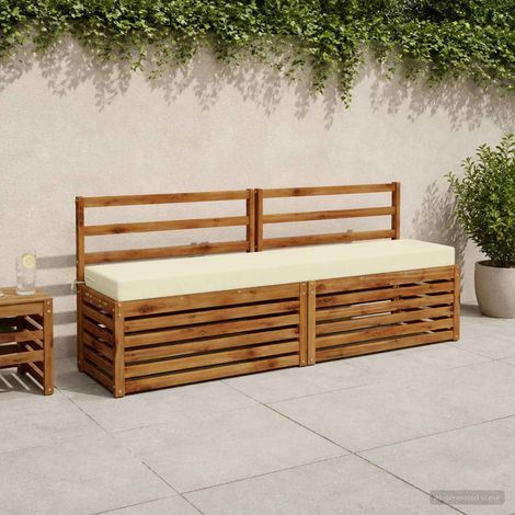 vidaXL Coussin de banc SOEST 100 % polyester Crème 170 x 40 x 8 cm (1/5)