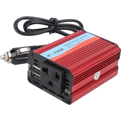Convertisseur 12V vers 220V 150W 50Hz Onde Sinusoïdale Modifiée pour Voiture IF-150W, Alimentation de Véhicule (1/5)