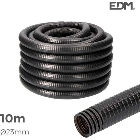 Gaine électrique préfilée ondulée 23mm CE M-32 – Longueur 10m – Résistante aux intempéries – Protection câbles extérieur