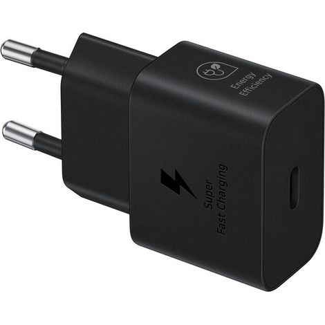 Cargador de pared Samsung GaN USB-C de 25 W SFC, color negro (1/4)