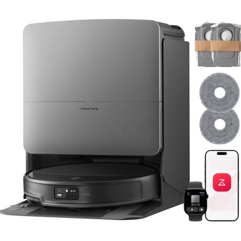 Robot Aspirateur Laveur, Châssis AdaptiLift 3.0 36000Pa, Autonome StarSight 2.0, Double Anti-enchevêtrements, Technologie FlexiArm, Nouv. Station RockDock, Ultra-mince (1/5)