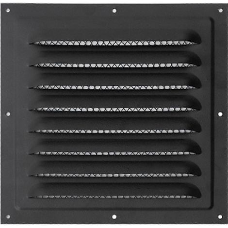 Grille de ventilation métallique à mailles serrées pour plafond, cuisine ou mur latéral, 15 cm x 15 cm, blanc et noir, 20 cm x 20 cm (1/3)
