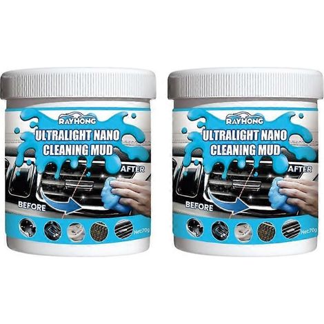 2x Gel nettoyant super nettoyant poussière et saleté pour voiture, argile, outil de nettoyage pour clavier d'ordinateur portable, nettoyant pour la maison, dépoussiérant (1/5)