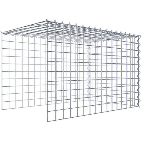 Gabiondeco - Gabion - Element de prolongation en hauteur et en longueur 80 cm x 50 cm x 50 cm (L x H x P). maille 5 x 5 cm. Spirale. Attention il manque deux grille... (1/5)