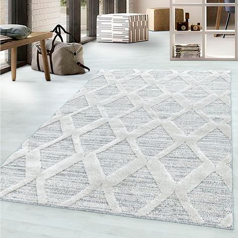 Tapis scandinave à courtes mèches rectangulaire Sisu Gris 160x230 (1/5)