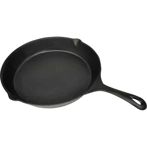 Sartén parrilla de hierro fundido 30 cm redonda vidaXL (1/4)