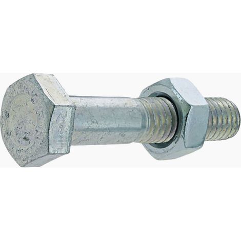 Boulons tête hexagonale DIN 931 en acier zingué Ø5 mm (lot de 14 pièces)