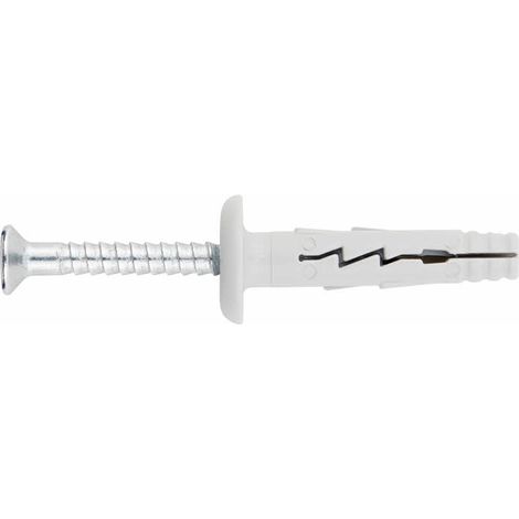 Cheville à frapper expansion haute performance tête collerette - Vis tête fraisée 6 x 32 - Boite de 100 (1/2)