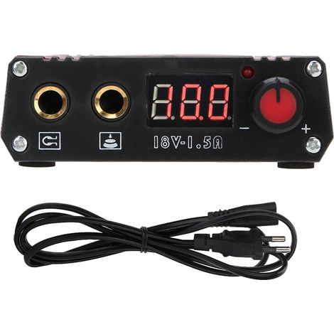 Alimentation professionnelle pour tatouage numérique mini, double mode, 100-240V, prise UE (1/5)