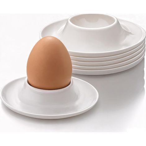 plateaux à œufs en plastique, coquetiers incassables, supports à œufs blancs, coquetiers de qualité alimentaire, ustensiles de cuisine, cadeaux pour enfants et vaisselle de camping (1/5)