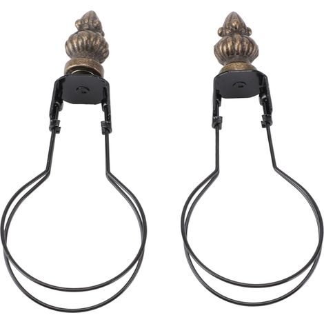 YWBL-WH Clip-on-Lampenschirm-Adapter, 2 Stück, Lampenclip-Adapter-Clip, 2 Stück (SCHWARZ) (1/5)