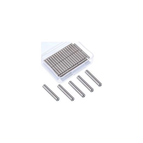 Lot de 50 chevilles de support d'étagère en acier inoxydable Nickel poli 5 x 25 mm