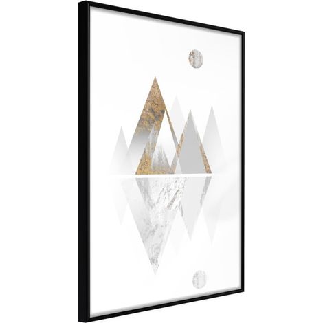 Affiche Murale Encadrée "Sun and Mountains" 40 x 60 cm Noir