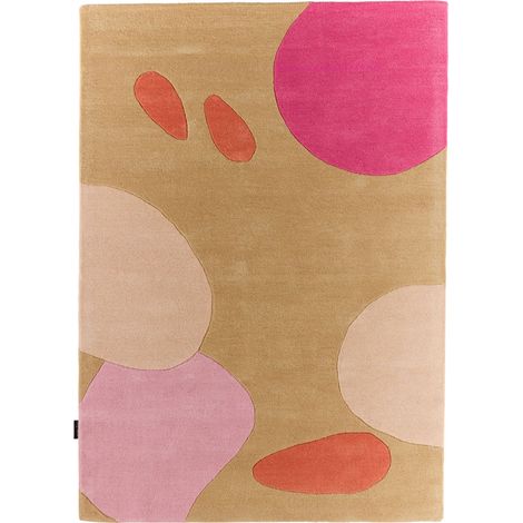 Tapis pastel fait main en laine et coton motif nuage - 133 x 190 cm (1/5)