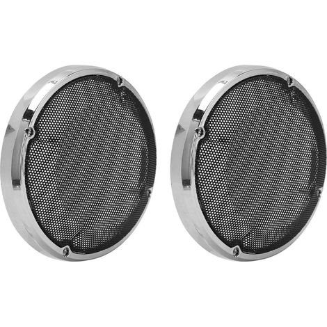 Grille de protection pour haut-parleur de moto, couvercle de sacoche, accessoire audio de remplacement pour Touring Glide 1983-2020, finition argenture électrolytique (1/5)